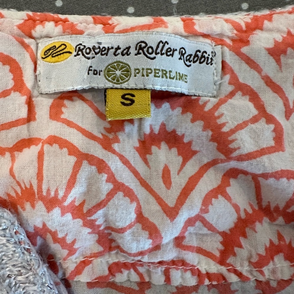 Roberta Roller Rabbit Coral and Gray Tunic - Picture 2 of 5